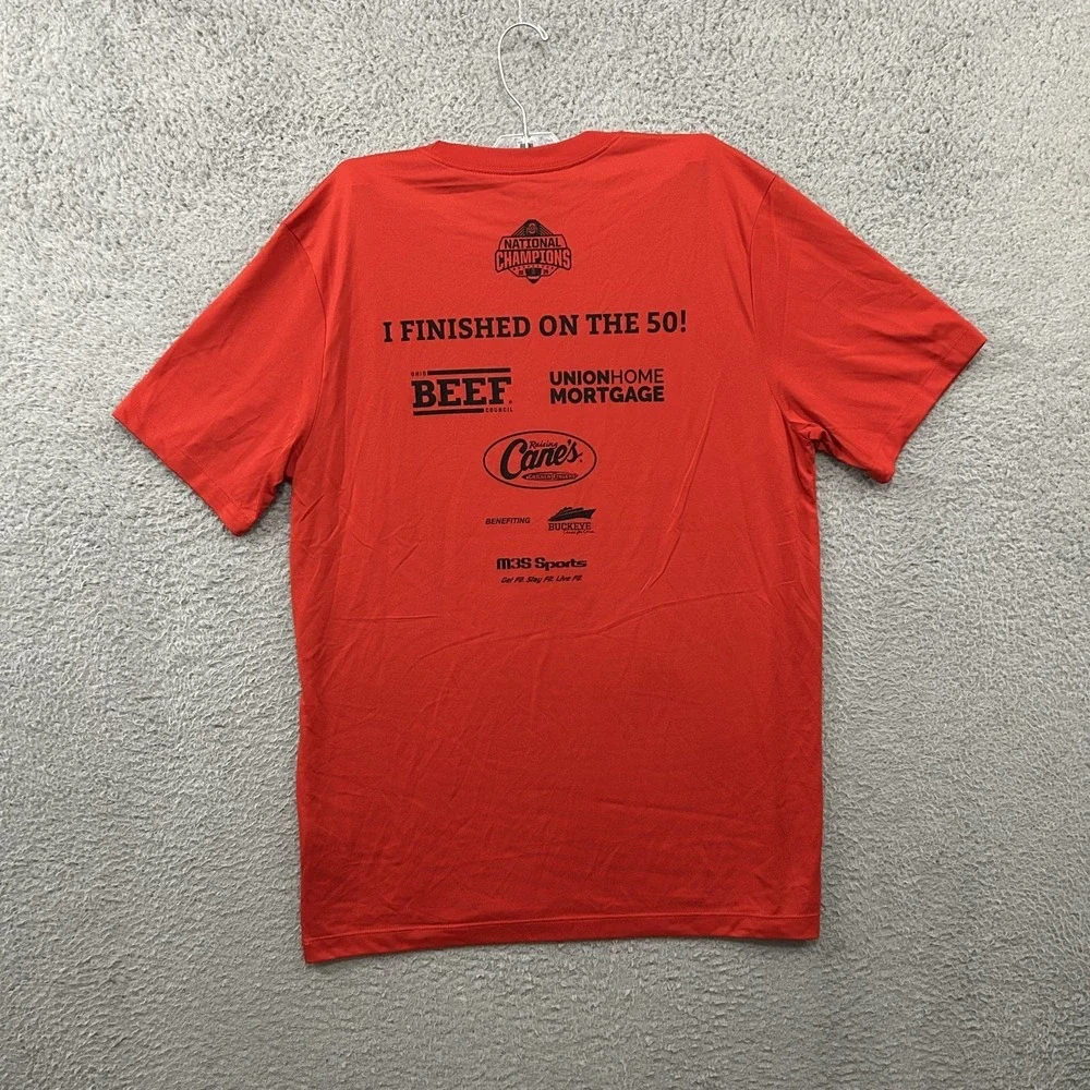 Ohio State Buckeyes Shirt Mens Medium Red Short Sleeve Football Nike Dri Fit OSU